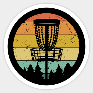 Disc Golf Sunset Sticker